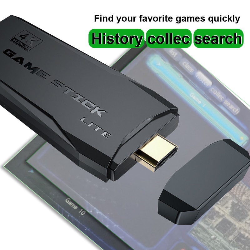 Game Stick 4k com 2 Controles e 11.420 JOGOS